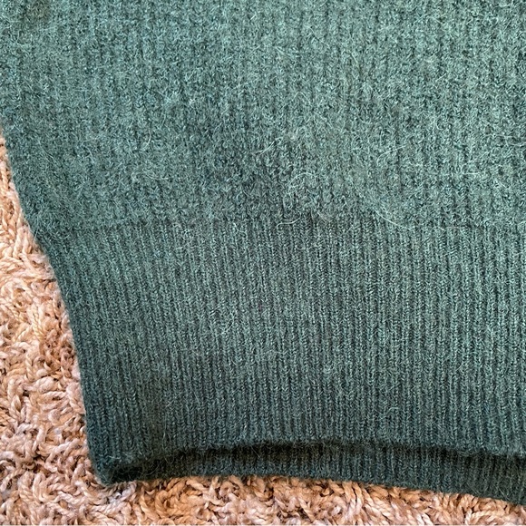Vero Moda Dark Green Sweater O Neck Blouse Fits Large Alpaca Wool Blend Pullover - Picture 6 of 13
